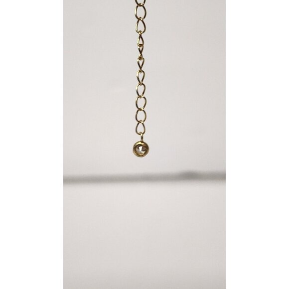 925 SILVER GOLD TONE DIAMOND CROSS PENDANT NECKLACE 16" CHINA - Picture 8 of 11